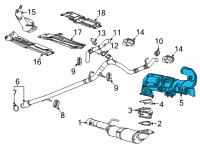 OEM 2022 Cadillac Escalade Converter Shield Diagram - 12709334