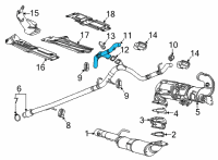 OEM 2021 GMC Sierra 1500 Tailpipe Diagram - 84711911