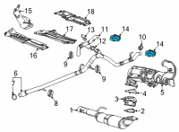 OEM Chevrolet Silverado 1500 Tailpipe Extension Diagram - 84644535