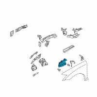 OEM Nissan Murano Cover-Splash, Hoodledge LH Diagram - 64839-CA000