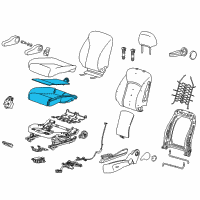 OEM 2017 Chevrolet Sonic Seat Cushion Pad Diagram - 95017905