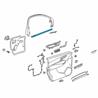 OEM 2022 Cadillac XT4 Belt Weatherstrip Diagram - 84337396