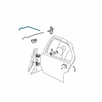 OEM 2004 Buick Century Rod-Rear Side Door Locking Diagram - 10439210