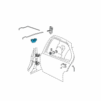 OEM 2003 Buick Century Handle Asm-Rear Side Door Inside *Gray Diagram - 10350953