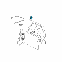 OEM 2002 Buick Regal Rear Door Latch Actuator Diagram - 16636579