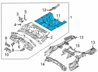 OEM 2022 Hyundai Sonata Panel Assembly-Rear Floor, RR Diagram - 65513-L0000