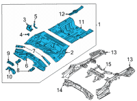 OEM 2021 Hyundai Sonata Panel Assembly-Rear Floor Diagram - 65510-L0000
