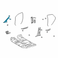 OEM Lexus RX350 Garnish, Front Pillar, RH Diagram - 62210-0E020-B1