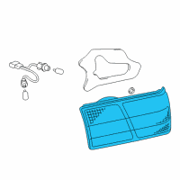 OEM 2000 Lexus ES300 Lens, Back-Up, RH Diagram - 81671-33150