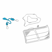 OEM 2001 Lexus ES300 Socket & Wire, Back-Up Lamp Diagram - 81675-33160