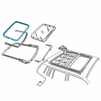 OEM Ford Thunderbird Glass Assembly Seal Diagram - F7LZ-6351884-AA