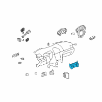 OEM 2008 Saturn Aura Control Asm-Heater & A/C (W/ Rear Window Defogger*Dark Gray Metal Diagram - 25860502