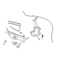 OEM 2005 Cadillac CTS Pump Kit, Windshield Washer W/ Seal Diagram - 12487643