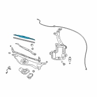 OEM Cadillac CTS Wiper, Windshield Diagram - 88892785