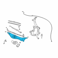 OEM 2004 Cadillac CTS Frame Asm, Windshield Wiper Trans Diagram - 19180288