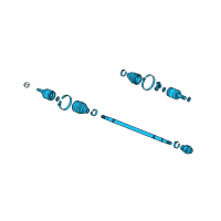 OEM 2008 Honda Civic Driveshaft Assembly, Passenger Side Diagram - 44305-SNC-010