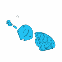 OEM 2003 Toyota Corolla Back Up Lamp Assembly Diagram - 81670-02030