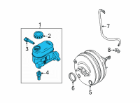 OEM 2022 Ford E-350 Super Duty Master Cylinder Diagram - LC2Z-2140-AA