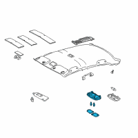 OEM 2012 Toyota Matrix Map Lamp Assembly Diagram - 81260-52051-B1