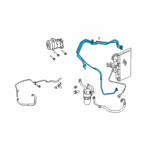 OEM 2010 Chrysler Sebring Line-A/C Suction And Liquid Diagram - 5058807AB