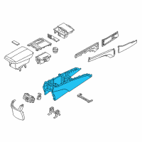 OEM 2016 Hyundai Genesis Console Assembly-Floor Diagram - 84610-B1100-RRY