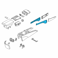 OEM Hyundai Genesis Moulding Assembly-Floor Console, LH Diagram - 84657-B1150-RRY