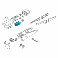 OEM Hyundai Genesis Cup Holder Assembly Diagram - 84670-B1000-ZH3