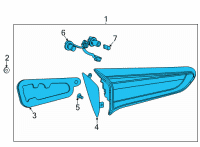 OEM Buick Encore GX Back Up Lamp Diagram - 42747398