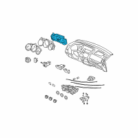 OEM Honda Fit Meter Assembly, Combination (Northland Silver) Diagram - 78120-SLN-A31