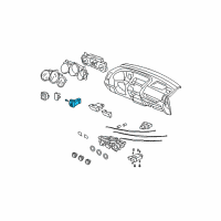 OEM 2007 Honda Fit Switch Assembly, Hazard (Mono Gray Metallic) Diagram - 35510-SLN-A01ZC