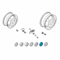 OEM Ford F-350 Super Duty Wheel Cap Diagram - HC3Z-1130-V