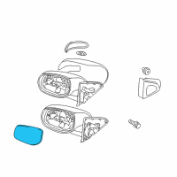 OEM 2013 Kia Forte Outside Rear Mirror & Holder, Right Diagram - 876211M010