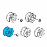 OEM 2016 Chevrolet Silverado 1500 Wheel, Alloy Diagram - 23311825