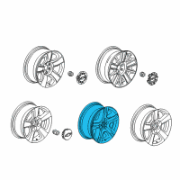 OEM 2017 Chevrolet Silverado 1500 Wheel Asm- 20X9.0X27Mm Diagram - 23220754