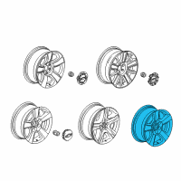 OEM Chevrolet Silverado 1500 Wheel, Alloy Diagram - 23430212