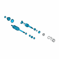 OEM Lexus RX450h Shaft Assembly, Front Drive Diagram - 43410-0E180