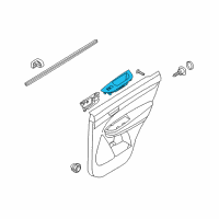 OEM 2012 Kia Sorento Rear Power Window Sub Right Switch Assembly Diagram - 935801U500J7