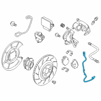 OEM 2019 BMW M6 Gran Coupe Rear Abs Wheel Speed Sensor Diagram - 34-52-6-784-901