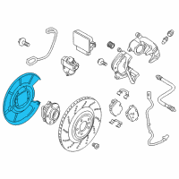 OEM 2015 BMW M6 Gran Coupe Protection Plate Left Diagram - 34-21-2-284-433