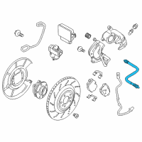 OEM 2018 BMW M6 Gran Coupe Brake Hose Rear Diagram - 34-32-2-284-319