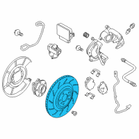 OEM 2018 BMW M6 Gran Coupe Carbon Ceramic Brake Disc, Left Diagram - 34-21-2-284-803