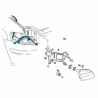 OEM Oldsmobile Silhouette Harness Asm-Fwd Lamp Wiring Diagram - 12161280