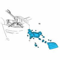 OEM 2004 Oldsmobile Silhouette Headlamp Capsule Assembly Diagram - 10368389