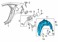 OEM 2022 Honda Civic FENDER ASSY-, R- RR Diagram - 74550-T20-A10