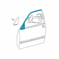 OEM 1997 Toyota Camry Window Molding Diagram - 75072-33030