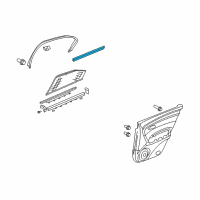 OEM 2006 Acura RL Weatherstrip, Left Rear Door (Inner) Diagram - 72875-SJA-A01