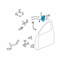 OEM Acura Latch Assembly, Left Front Diagram - 72150-SJA-A04