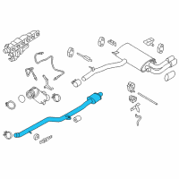 OEM BMW X3 Front Silencer Exhaust Pipe Diagram - 18-30-8-614-938