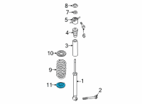 OEM 2021 Hyundai Elantra Pad-Rear Spring, LWR Diagram - 55333-AAAA0