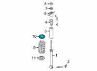 OEM Hyundai Elantra Pad-Rear Spring, UPR Diagram - 55334-AAAA0